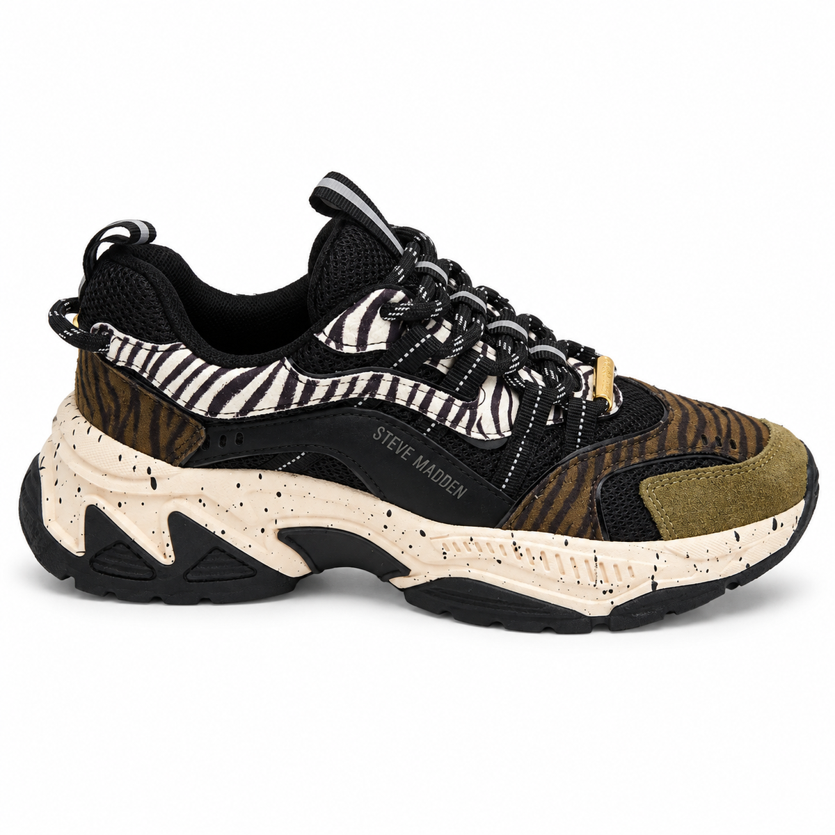 Steve Madden Baskets Animates-LE Olv Zebra  Women