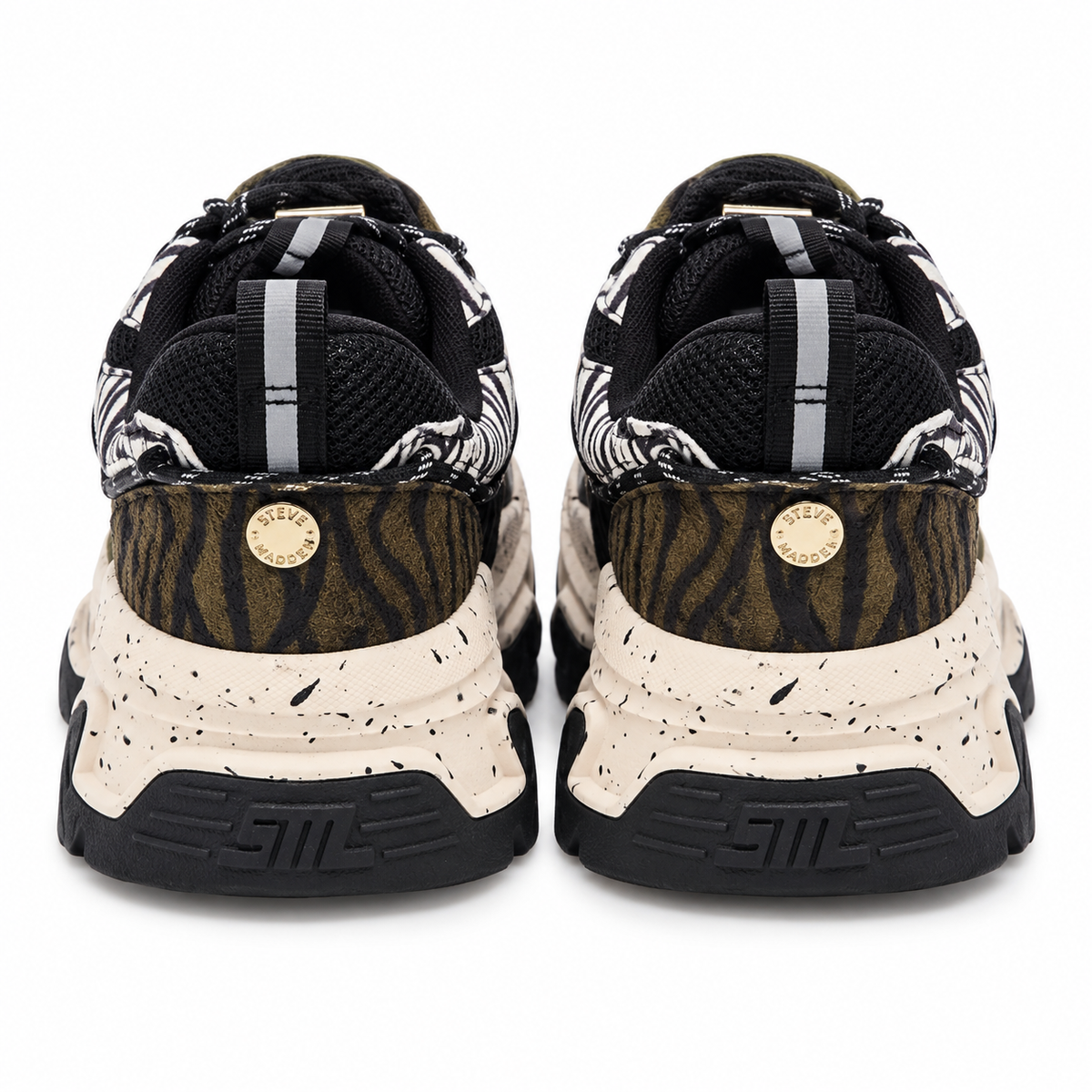 Steve Madden Baskets Animates-LE Olv Zebra  Women